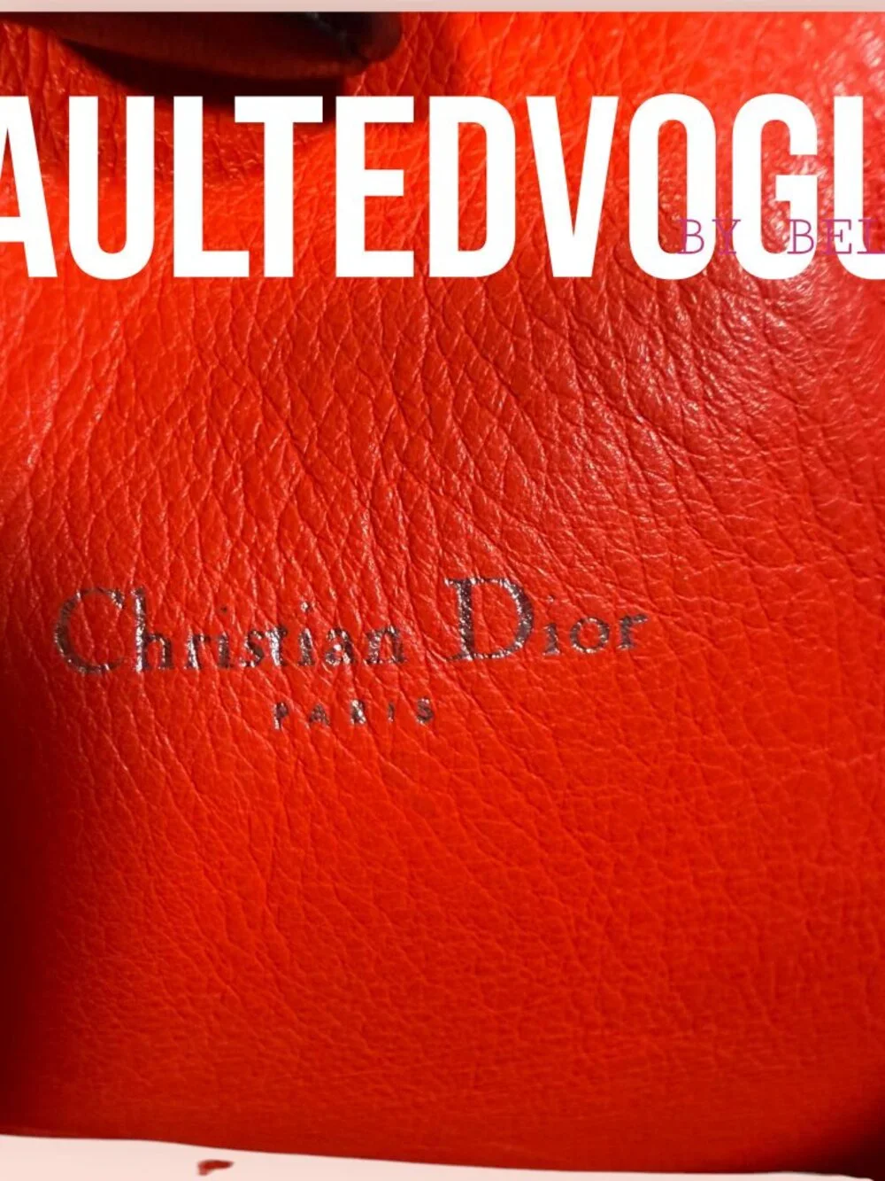 Christian Dior Addict Tote Bag Pink Orange Leather Dior Charm Shoulder Bag Large - Picture 10 of 16